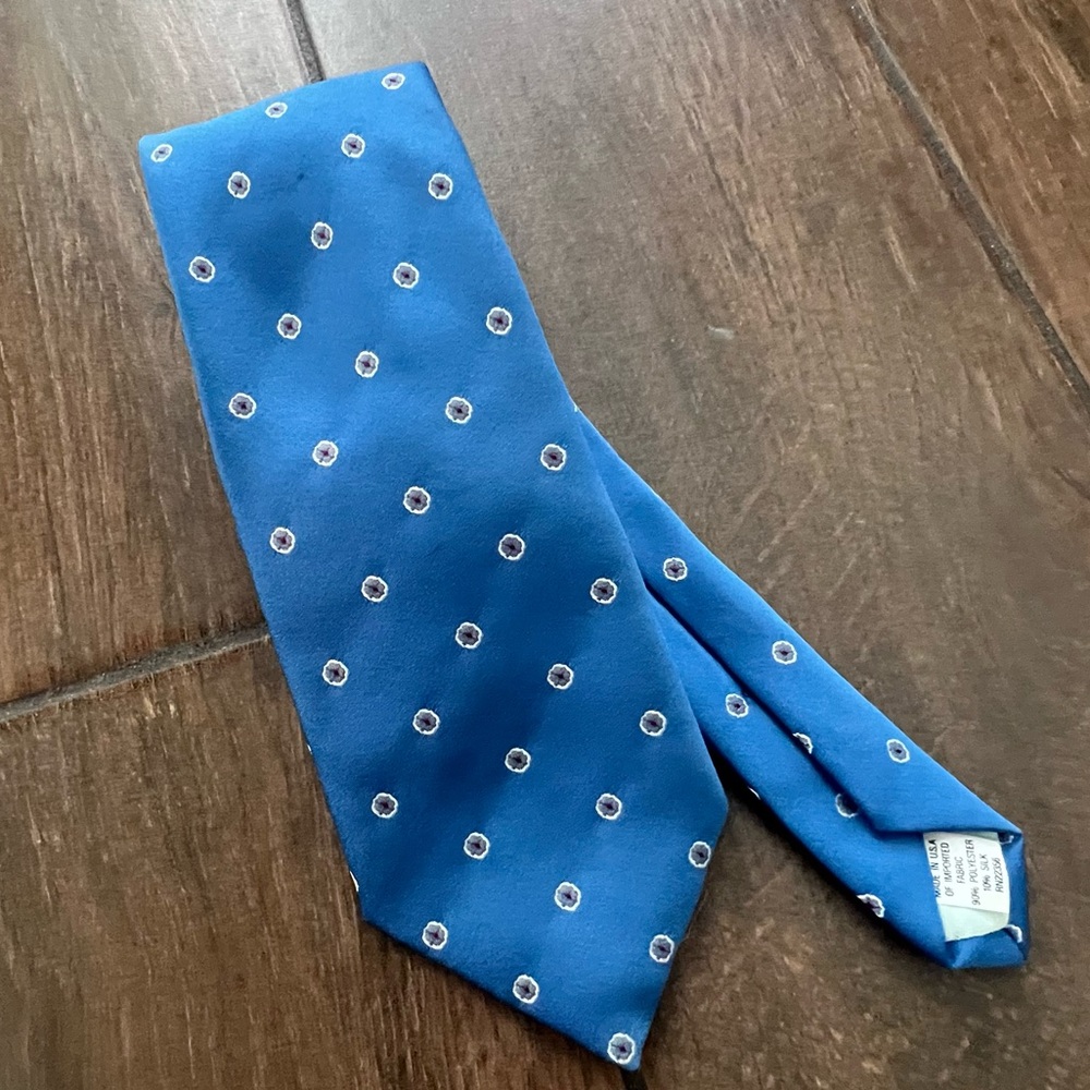 Blue Vintage 1970s Lilly Dache Necktie
